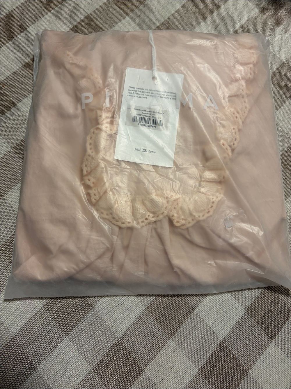 NEW Piyama sleep set XS or S Elsie cotton shorts and tank in Blush Nude - Picture 7 of 9